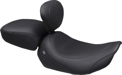 MUSTANG Wide Tripper™ Solo Seat - Backrest Receiver - Black Stitch - FLT/FLH '23-'25 89402