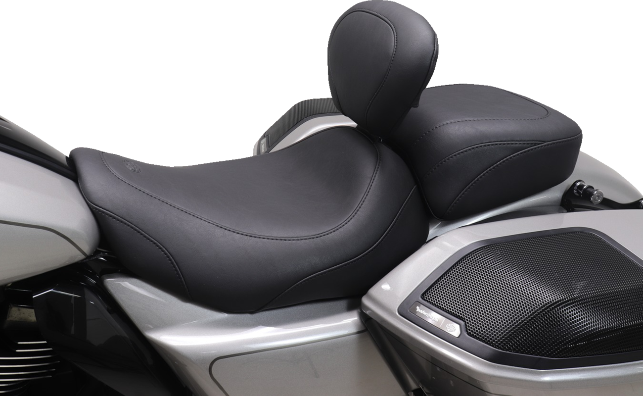 MUSTANG Wide Tripper™ Solo Seat - Backrest Receiver - Black Stitch - FLT/FLH '23-'25 89402