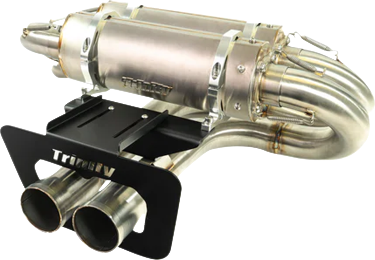 TRINITY RACING Slip-On Muffler - Stainless Steel - Maverick R TR-4200S-SS