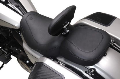 MUSTANG Wide Tripper™ Solo Seat - Backrest Receiver - Black Stitch - FLT/FLH '23-'25 89402