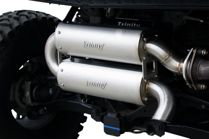 TRINITY RACING Quiet Slip-On Muffler - Stainless Steel - Dual - Xpedition TR-4191S