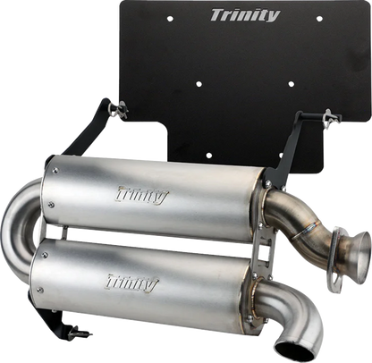 TRINITY RACING Quiet Slip-On Muffler - Stainless Steel - Dual - Xpedition TR-4191S