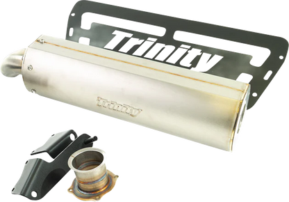 TRINITY RACING Stage 5 Single Slip-On Muffler - Stainless Steel - RZR XP 1000 TR-4194S