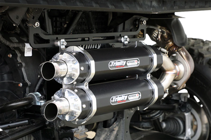 TRINITY RACING Slip-On Muffler - Black - Dual - Xpedition TR-4193S-BK
