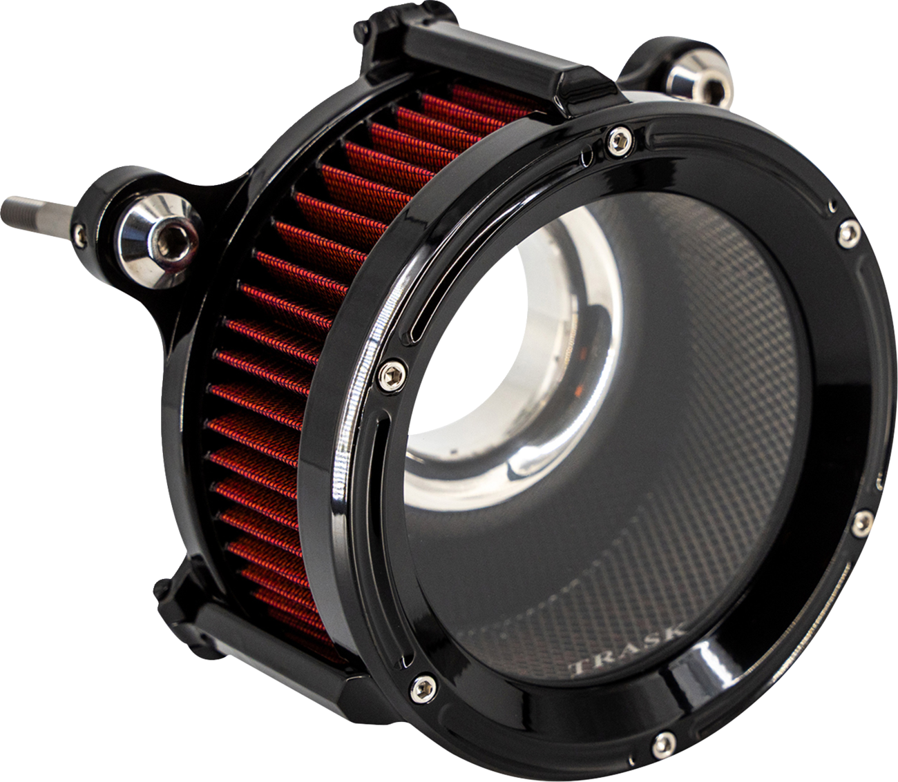 TRASK 68 mm Assault Charge Air Cleaner - Gloss Black - Gen 2 M8 TM-1025GBK
