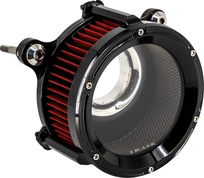 TRASK 68 mm Assault Charge Air Cleaner - Gloss Black - Gen 2 M8 TM-1025GBK