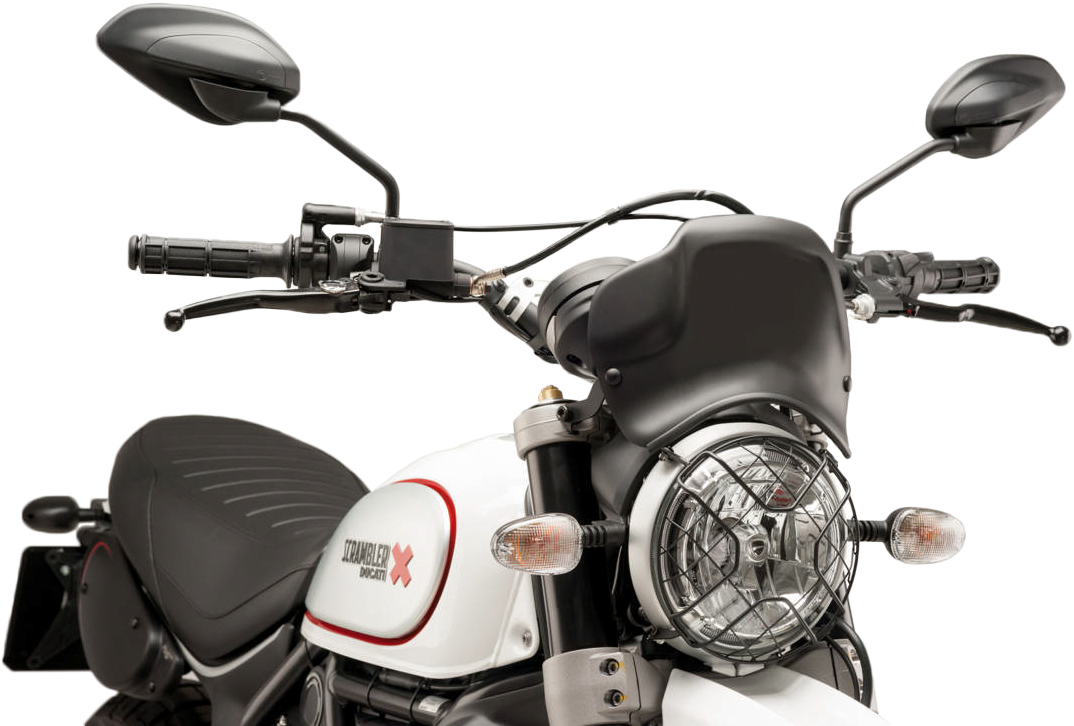 Front Plate Matte Black Duc Scrambler Desert Sled