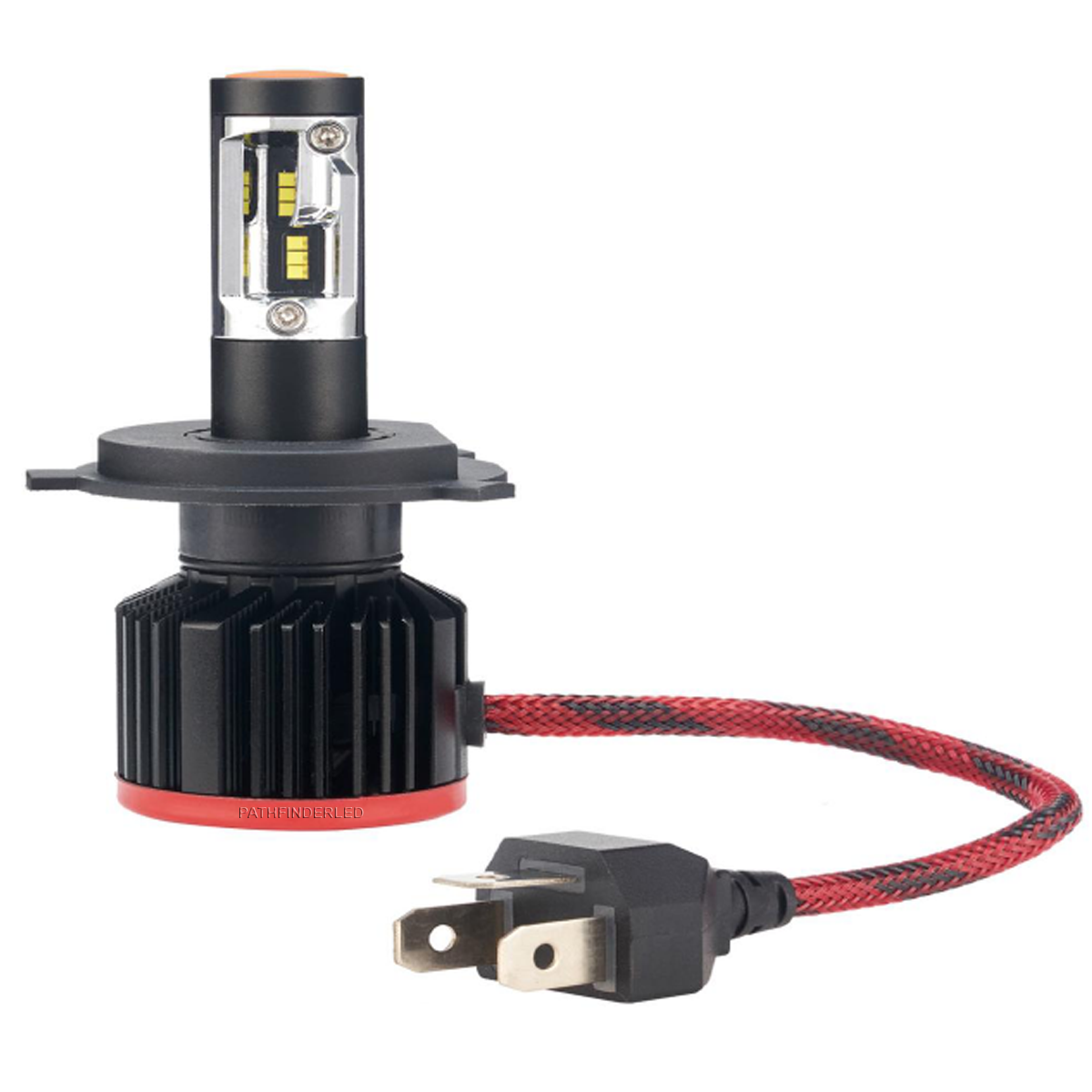 H4 Fan Heatsink Headlight High Performance Tri Led Bulb
