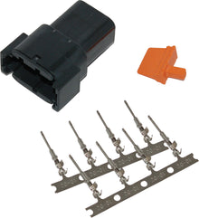 Deutsch Dtm 8 Pin Blk Receptcl W/8 Trmnls/Wdglck Hd74108 98bk