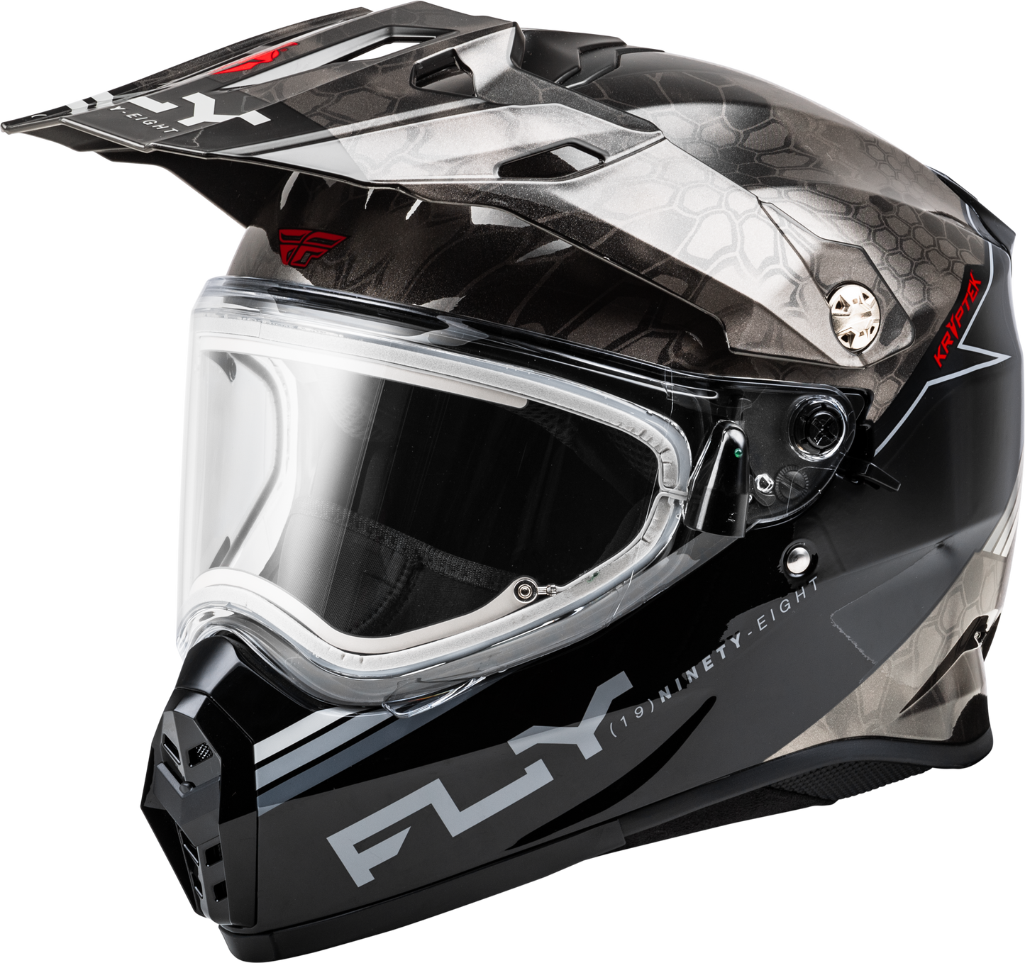 Trekker Cw Conceal Helmet Elec Shld Black/Grey/White Xs
