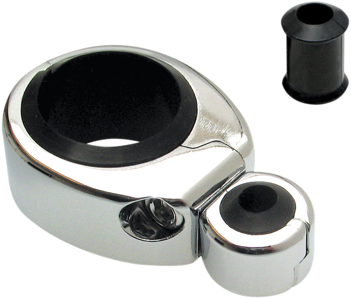 Cable Clamp 1" 1 1/8" Sgl Thr/Clu Chrome