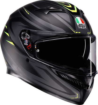 AGV K3 Helmet - Syth - Matte Black/Yellow Fluo - Small 2118381004-026-S