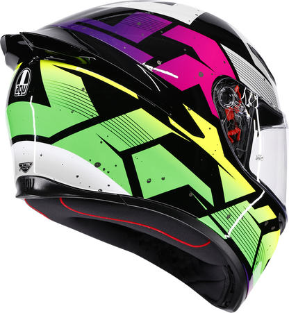 AGV K1 S Helmet - Punkpulse - Black/Purple/Lime - Small 2118394018-071-S