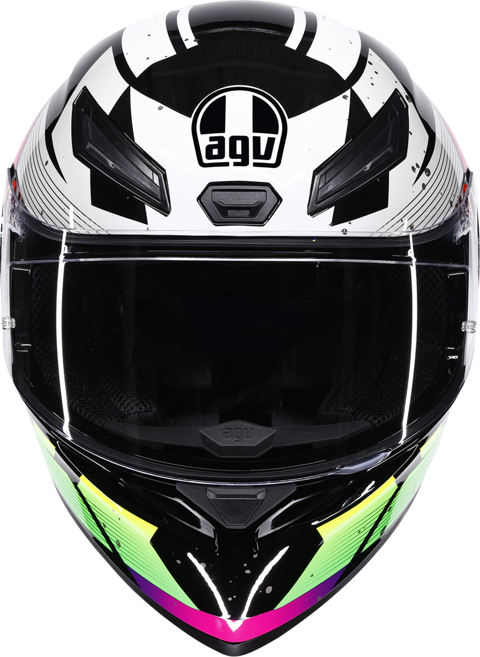 AGV K1 S Helmet - Punkpulse - Black/Purple/Lime - Small 2118394018-071-S