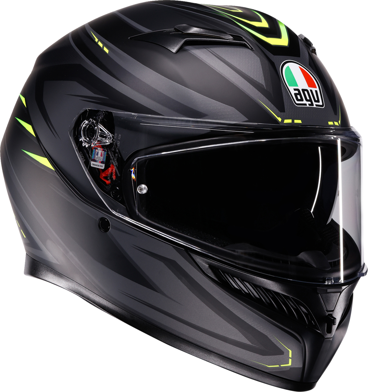 AGV K3 Helmet - Syth - Matte Black/Yellow Fluo - Large 2118381004-026-L