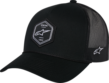 ALPINESTARS Hexeon Trucker Hat - Black/Black 1216-81100-1010-OS