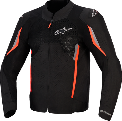 ALPINESTARS AST v3 Air Jacket - Black/Dark Gray/Red Fluo - 4XL 3300426-1051-4XL