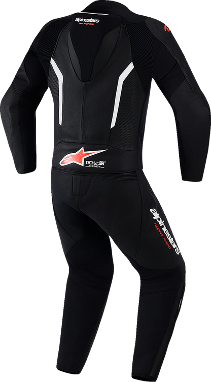ALPINESTARS GP Force v2 2-Piece Leather Suit - Black/White/Red Fluo - US 46 / EU 56 3160126-1231-56