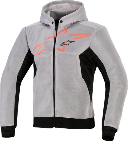 ALPINESTARS Chrome Super Airflow Hoodie - Black/Mid Gray/Red Fluo - 4XL 4200226-1196-4XL