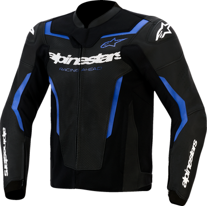 ALPINESTARS GP Force v2 Leather Airflow Jacket - Black/Metallic Blue - US 42 / EU 52 3100326-1591-52