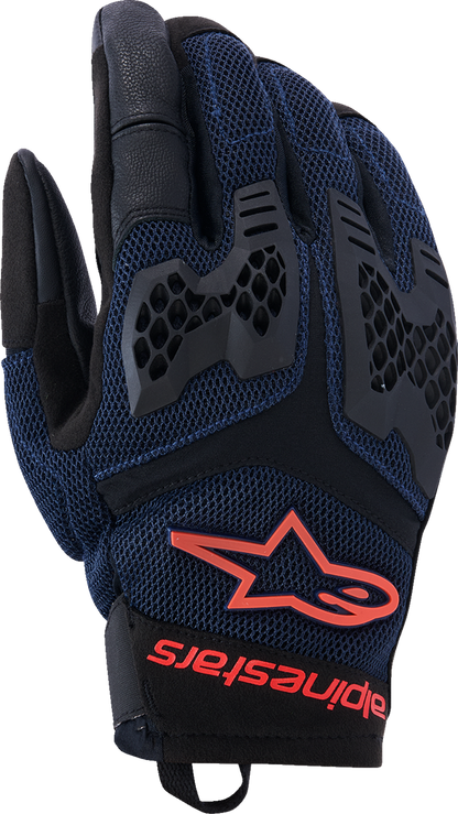 ALPINESTARS Manti Air Gloves - Deep Blue/Fluo Red/Asphalt - Large 3570225-7196-L