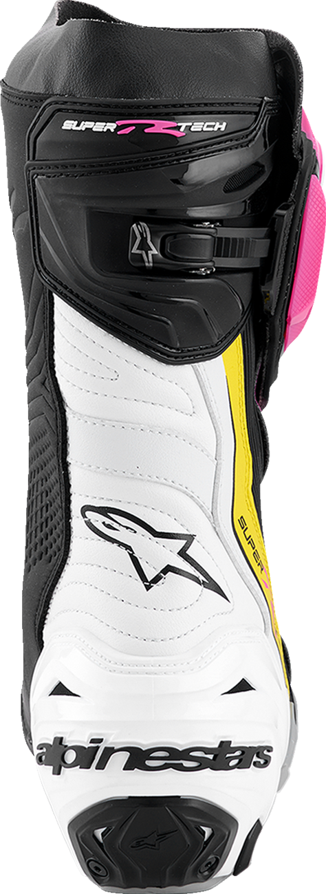 ALPINESTARS Supertech R Boots - Black/Magenta/White/Yellow - US 9 / EU 43 2220021-1634- 43