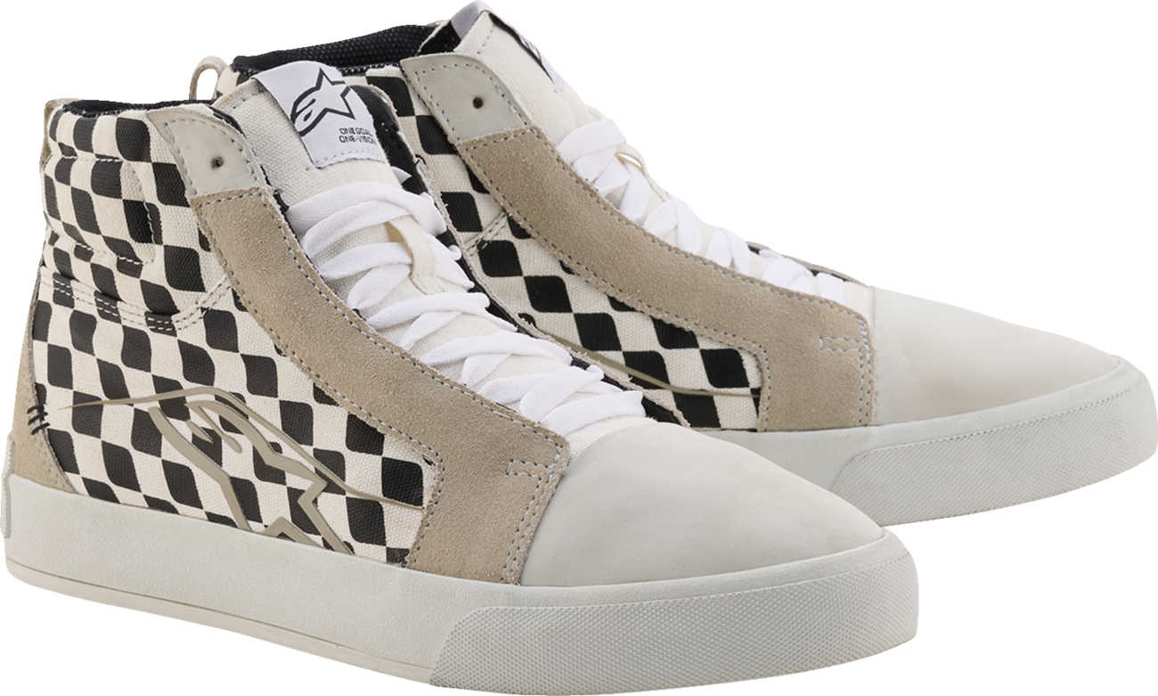ALPINESTARS Ride-63 Canvas Shoes - White/Black/Chess - US 8 2540726-2081-8