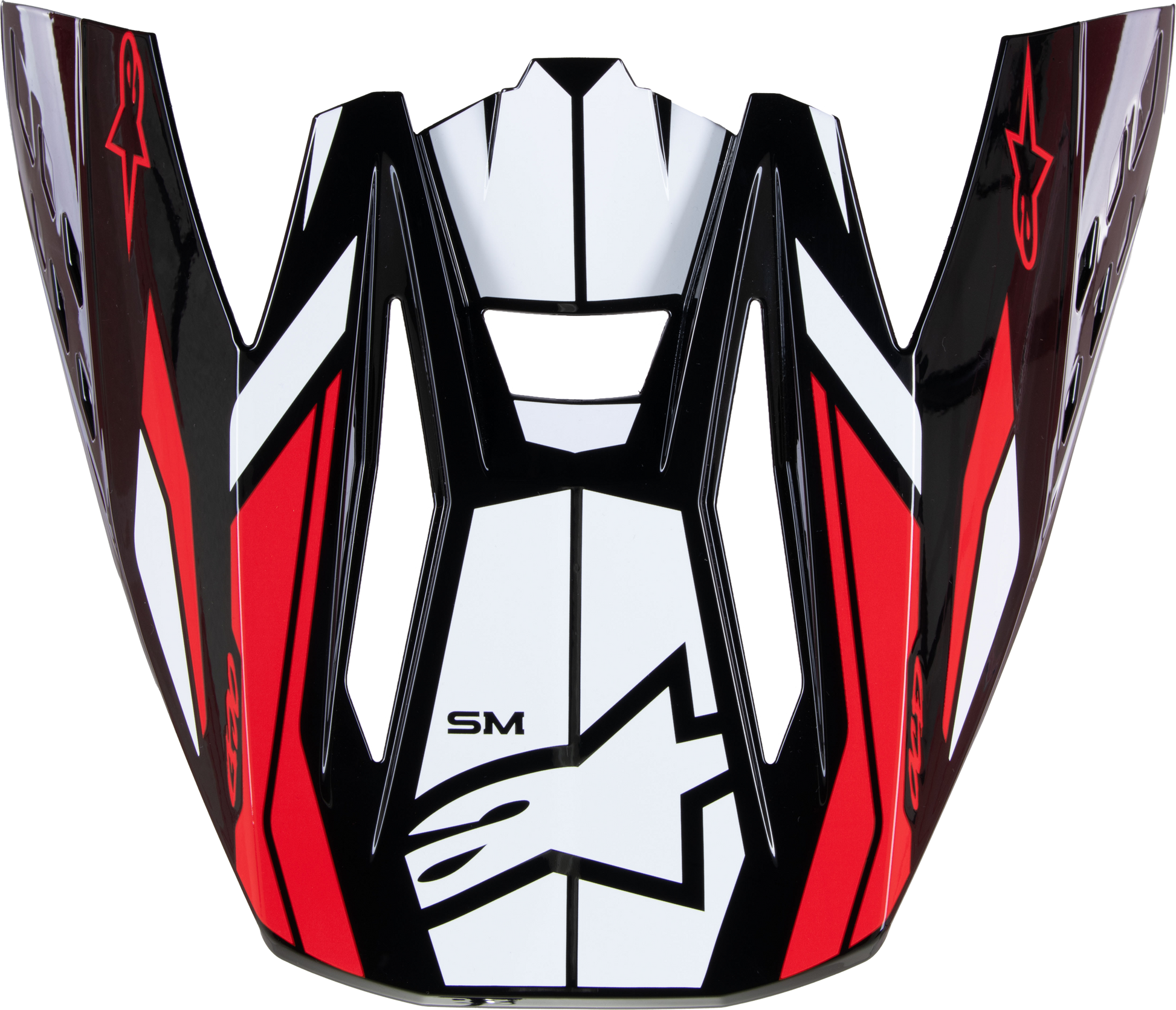 S M5 Visor Action 2 Blk/Wht/Brt Rd Glossy