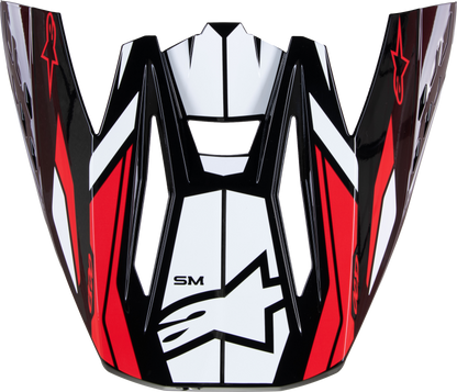 S M5 Visor Action 2 Blk/Wht/Brt Rd Glossy
