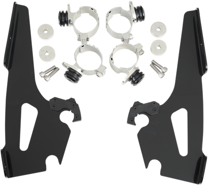 MEMPHIS SHADES Batwing Trigger Lock Mounting Kit - Narrow - Black MEB8965