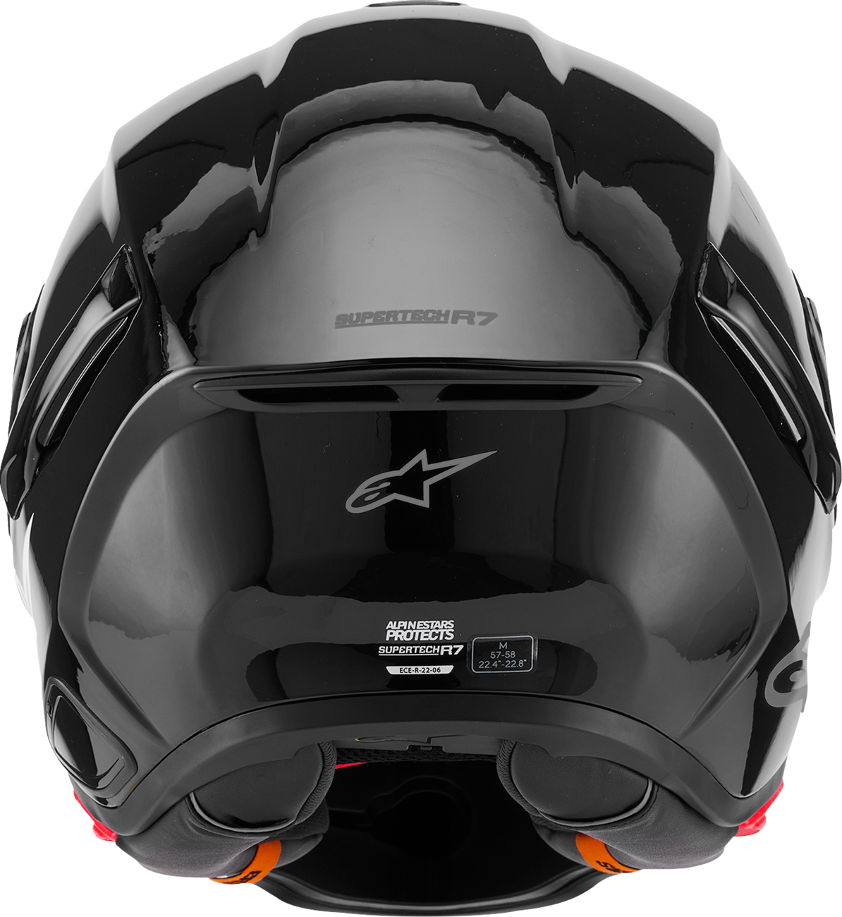 ALPINESTARS Supertech R7 Helmet - 22.06 - Solid - Gloss Black - Medium 8202126-1180-M