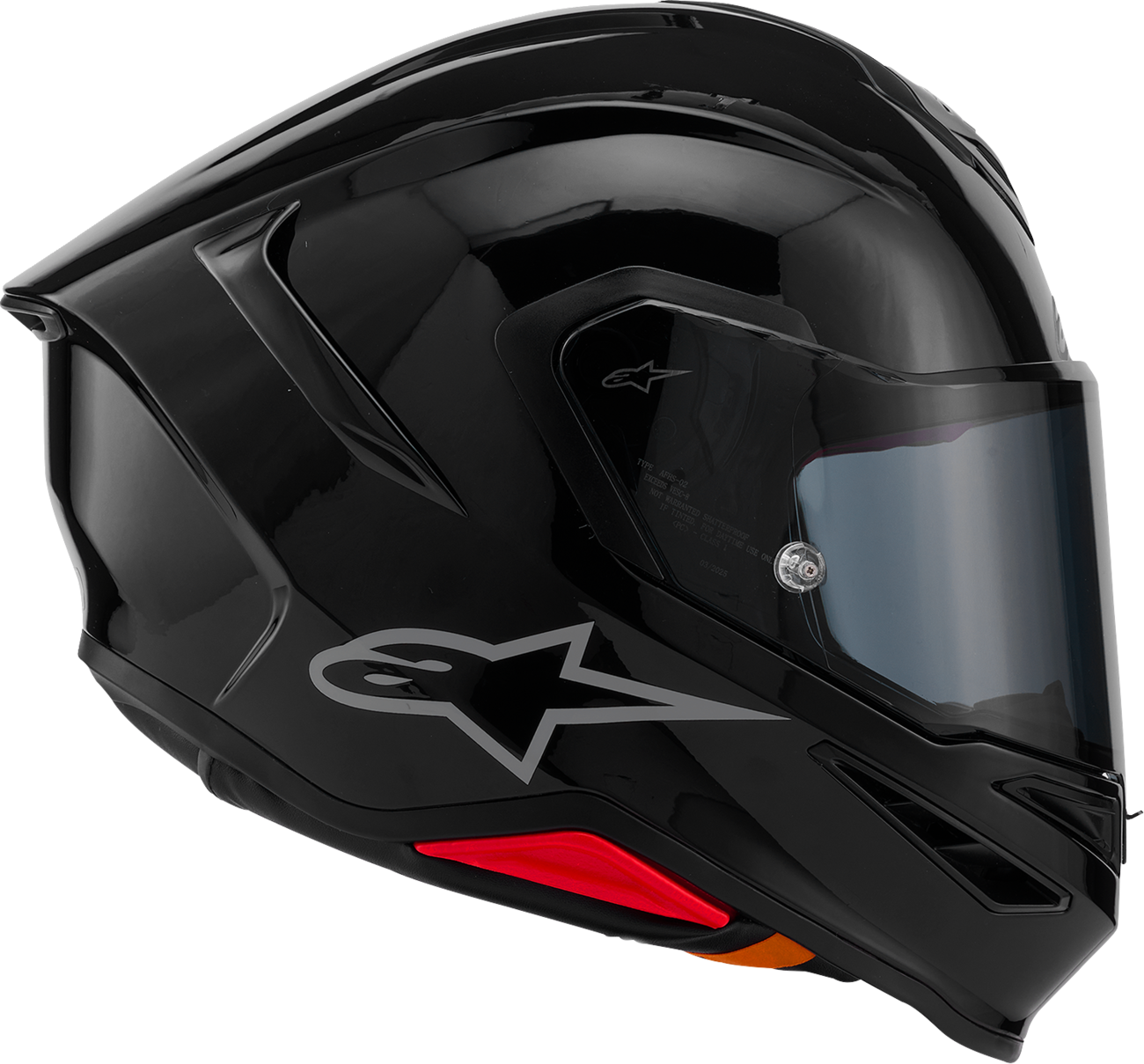 ALPINESTARS Supertech R7 Helmet - 22.06 - Solid - Gloss Black - Large 8202126-1180-L