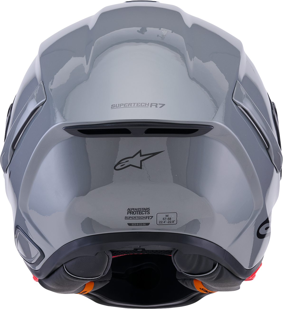 ALPINESTARS Supertech R7 Helmet - 22.06 - Solid - Gloss Gray - Small 8202126-1635-S