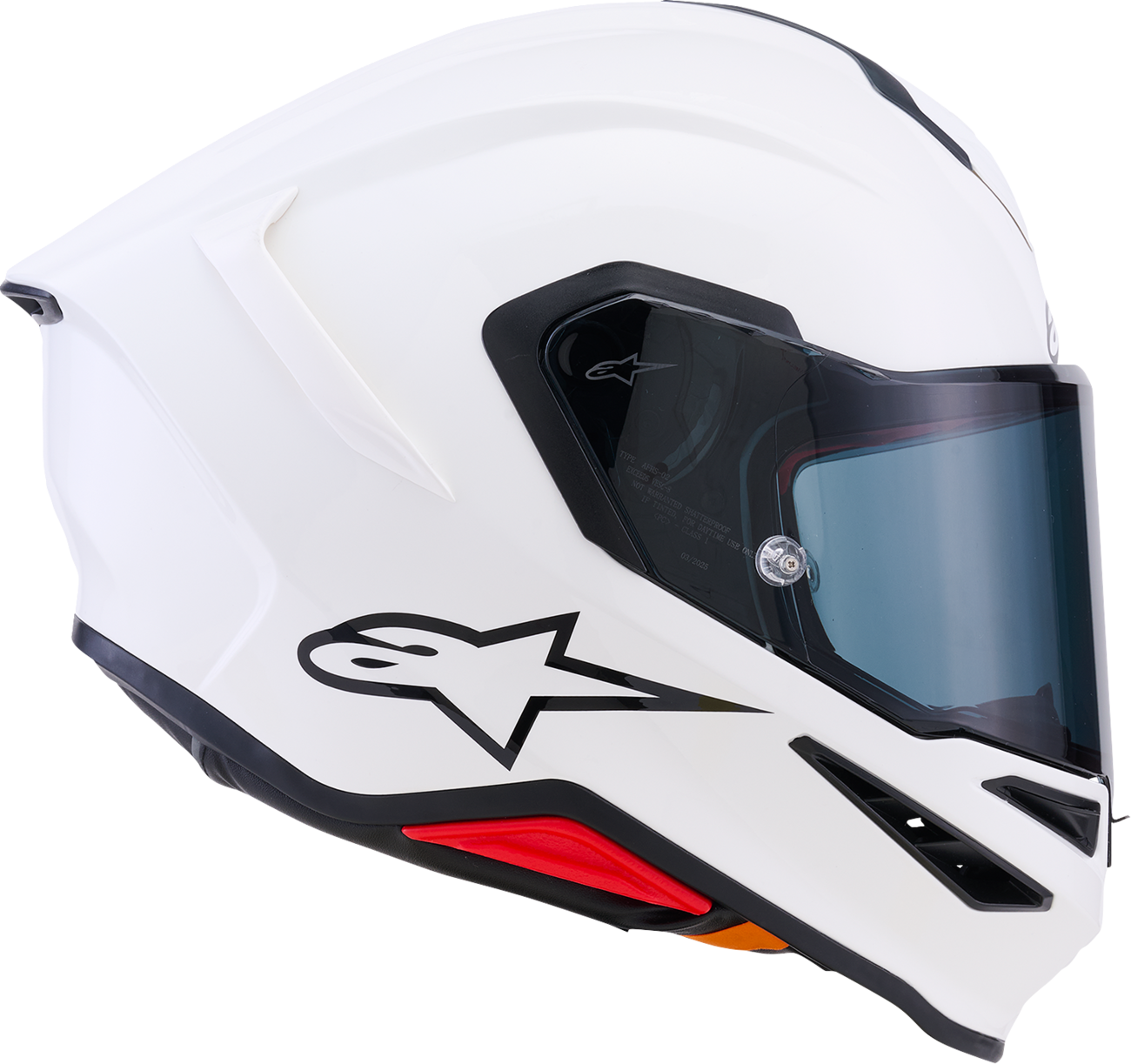 ALPINESTARS Supertech R7 Helmet - 22.06 - Solid - Gloss White - Medium 8202126-2180-M