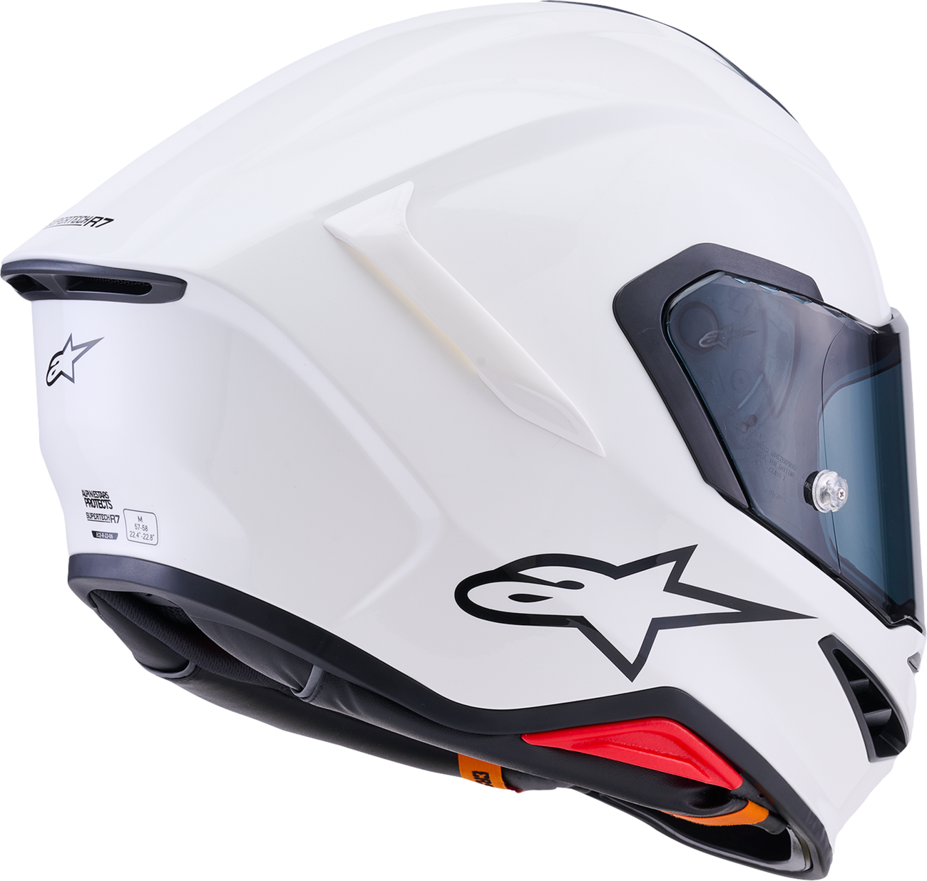 ALPINESTARS Supertech R7 Helmet - 22.06 - Solid - Gloss White - Medium 8202126-2180-M
