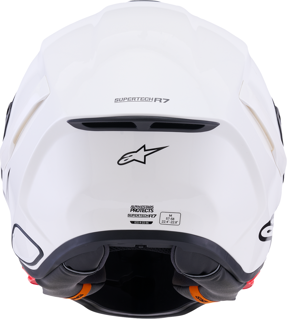 ALPINESTARS Supertech R7 Helmet - 22.06 - Solid - Gloss White - Medium 8202126-2180-M