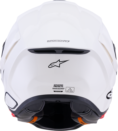 ALPINESTARS Supertech R7 Helmet - 22.06 - Solid - Gloss White - Medium 8202126-2180-M