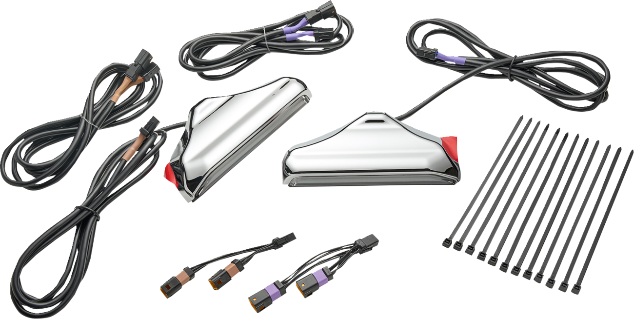 CIRO Fork Lights with Lightstrike Compatibility - Chrome - '24-'25 FLHX/FLHXU/FLTRX 42120