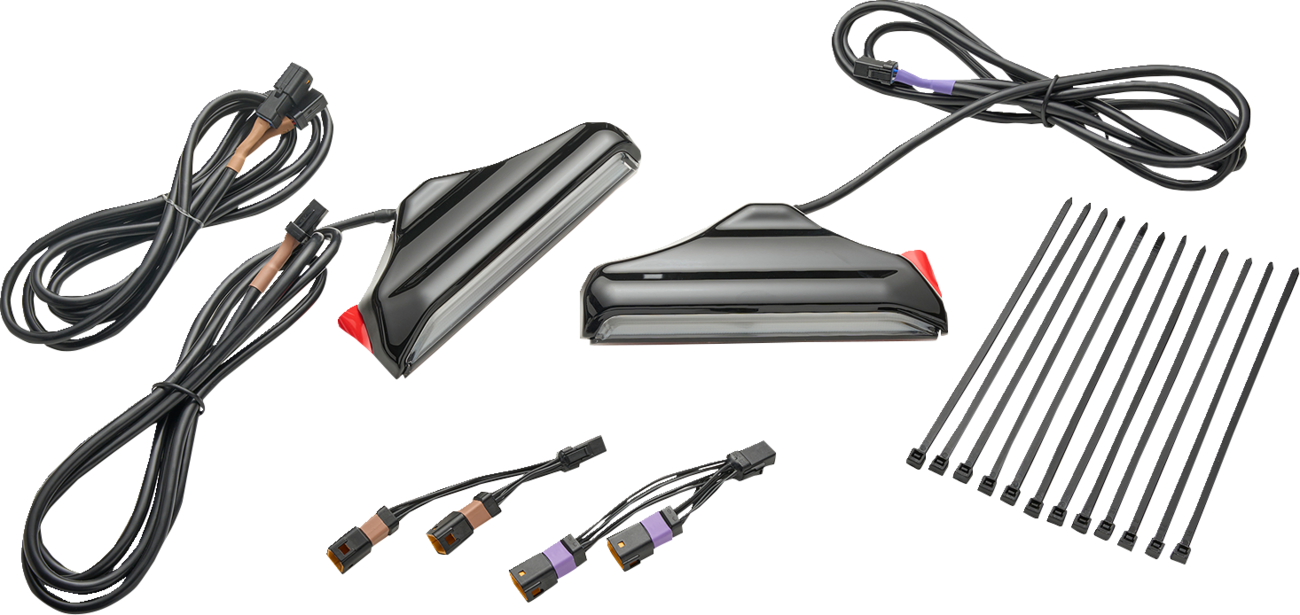 CIRO Fork Lights with Lightstrike Compatibility - Black - '24-'25 FLHX/FLHXU/FLTRX 42121