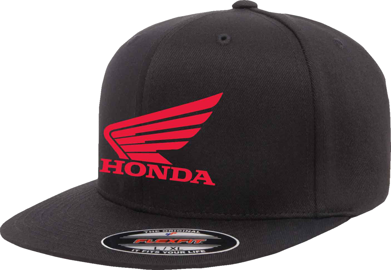 FACTORY EFFEX Honda Big Wing Hat - Black - Large/XL 29-86316