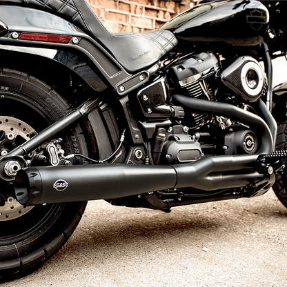S&S CYCLE 2-into-1 Exhaust System - Black 550-0789