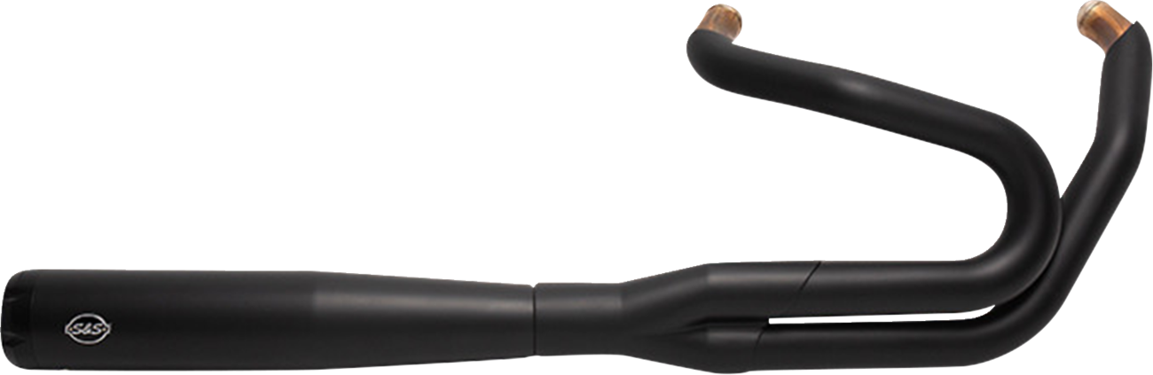 S&S CYCLE 2-into-1 Exhaust System - Black 550-0789