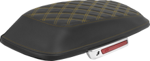 SADDLEMEN Saddlebag Lid Covers - Lattice - Gold Stitch - FLH/FLT '14-'25 L870-14-18407