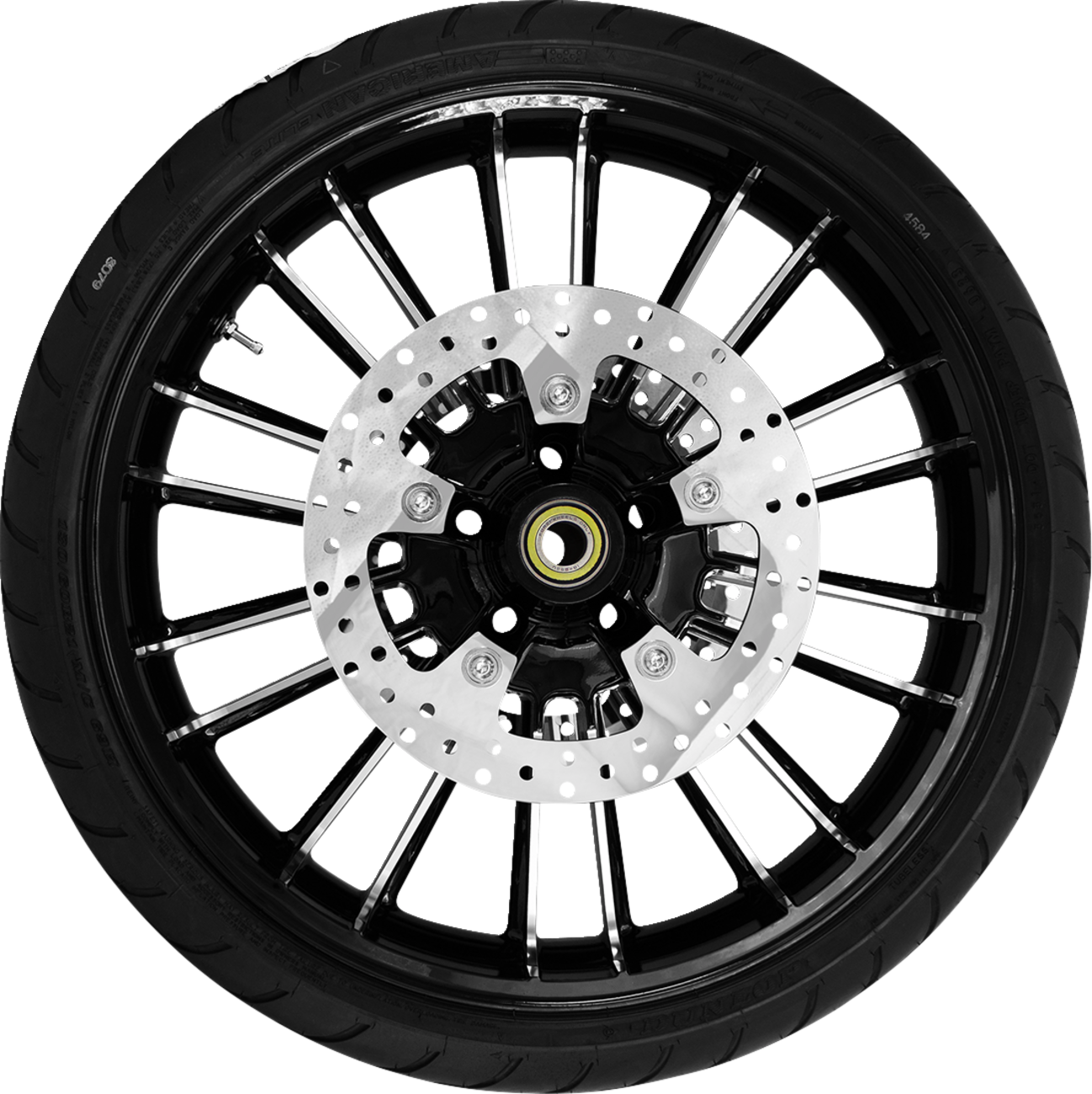 COASTAL MOTO Atlantic Front Wheel - Black Cut (21") | Rotors (11.8") | Dunlop AE2 Tire (130/60B21) PKG2-ATL213BC-ABST