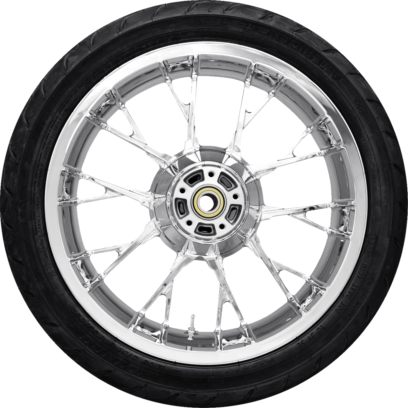 COASTAL MOTO Marlin Rear Wheel - Chrome (18") | Dunlop AE2 Tire (180/55B18) PKG2-MAR185CH-ABST