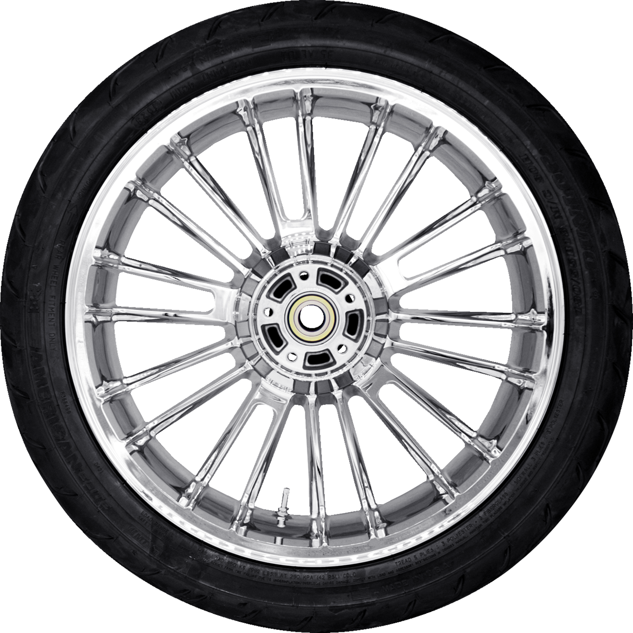 COASTAL MOTO Atlantic Rear Wheel - Chrome (18") | Dunlop AE2 Tire (180/55B18) PKG2-ATL185CH-ABST