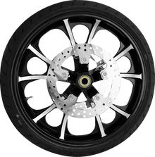 COASTAL MOTO Largo Front Wheel - Black Cut (21") | Rotors (11.8") | Dunlop AE2 Tire (130/60B21) PKG2-LGO213BC-ABST