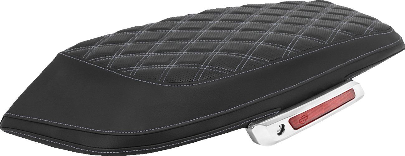 SADDLEMEN Saddlebag Lid Covers - Lattice - Silver Stitch - FLH/FLT '23-'25 L870-23-18405