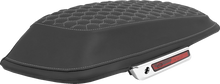 SADDLEMEN Saddlebag Lid Covers - Honeycomb - Gray Stitch - FLT/FLH '14-'25 L870-14-19002