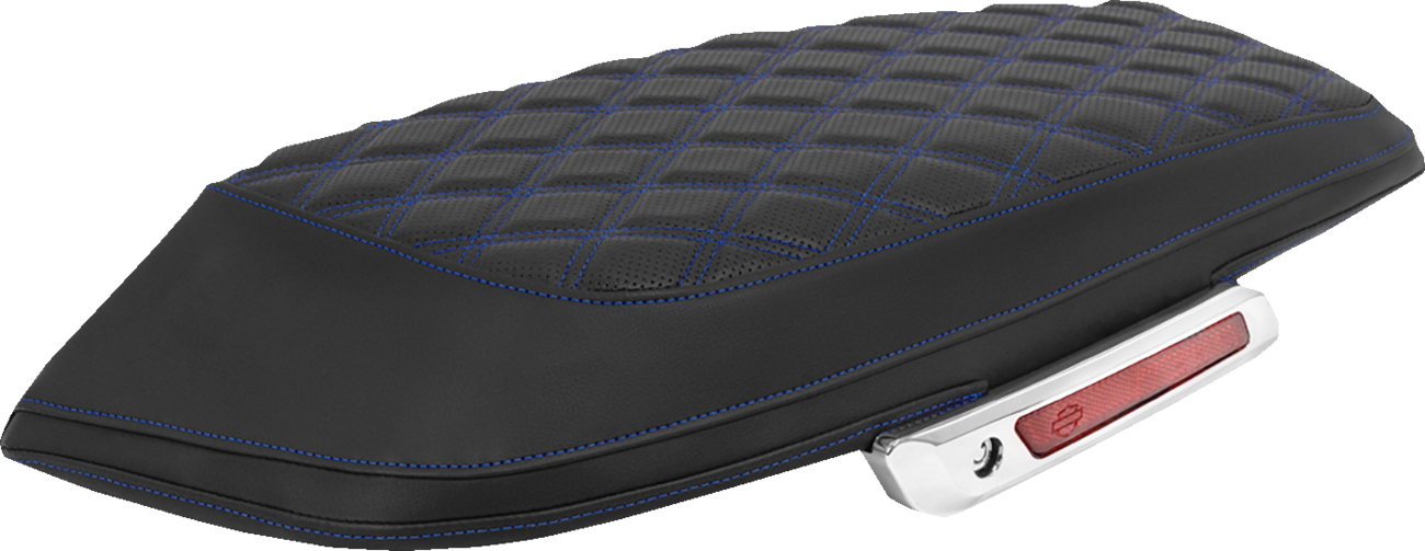 SADDLEMEN Saddlebag Lid Covers - Lattice - Blue Stitch - FLH/FLT '23-'25 L870-23-18401